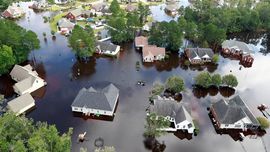 FOTO: Sisa Sapuan Badai Florence di Amerika Serikat