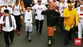 FOTO: Deklarasi Kampanye Damai Pemilu 2019 Dua pasang calon presiden dan wakil presiden membacakan deklarasi kampanye damai. Salah satu poin deklarasi adalah melaksanakan kampanye yang aman tanpa hoaks.