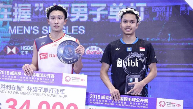 Dengan menjadi juara China Terbuka 2018, Anthony Ginting menjadi pebulutangkis tunggal putra pertama sejak Alan Budikusuma pada 1994 yang sukses meraih gelar.