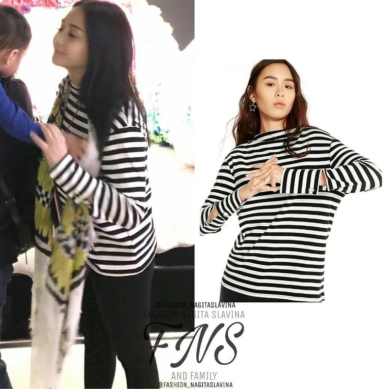 Kerap tampil dengan barang mewah, siapa sangka Nagita Slavina juga bisa tampil mengenakan kaus dengan harga yang ramah kantong.