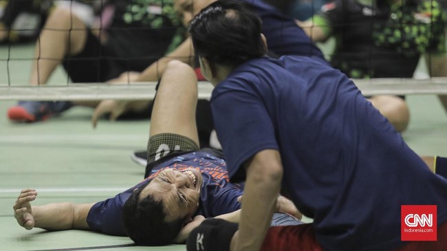 FOTO: Persiapan Atlet Bola Voli Duduk Asian Para Games