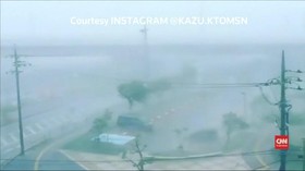 VIDEO: Topan Trami Hantam Jepang