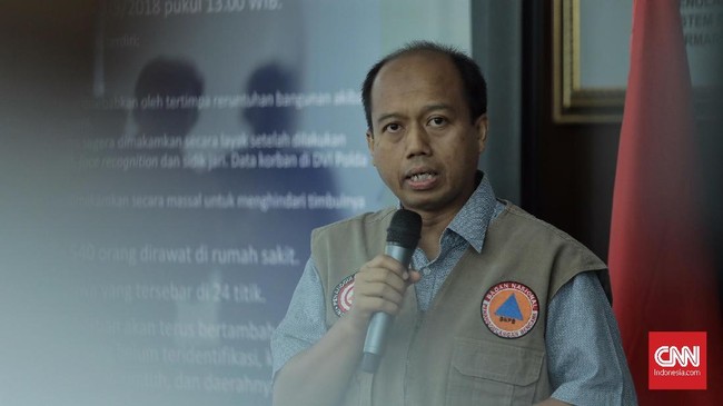 BNPB menyebut jumlah korban meninggal hingga hari kelima pascagempa dan tsunami Palu, Sulawesi tengah, mencapai 1407 orang.