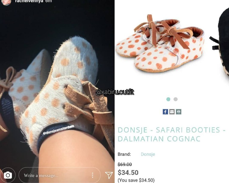 Dinobatkan sebagai selebgram terkaya, Rachel Vennya juga membelikan beberapa koleksi sepatu mewah kepada anaknya, Xabiru Oshe Al Hakim.