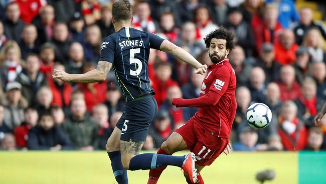 Duel babak pertama antara Liverpool vs Manchester City berakhir tanpa gol dalam laga lanjutan Liga Primer Inggris 2018/2019 di Stadion Anfield.