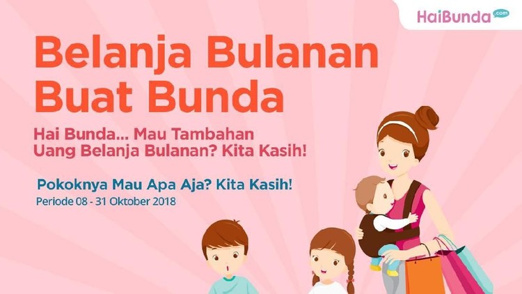 Siapa sih yang nggak mau dapat uang belanja bulanan gratis? Bunda pasti mau kan? Yuk ikutan di sini.