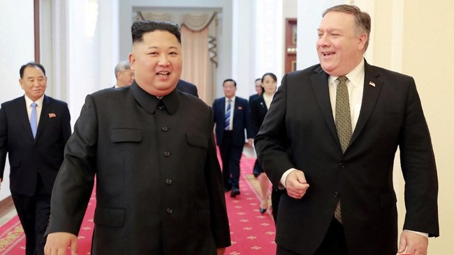 Pemimpin Korut Kim Jong Un mengklaim pertemuannya dengan Menlu AS Mike Pompeo pada Minggu kemarin berlangsung produktif dan baik.