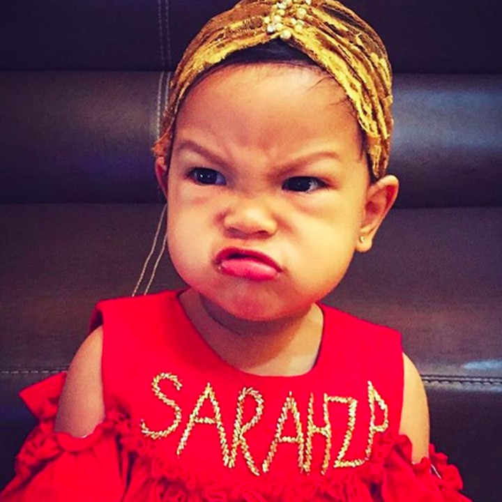 <p>Manyunnya Sarahza malah bikin gemas ya. He-he-he. (Foto: Instagram/ @hanumrais)</p>