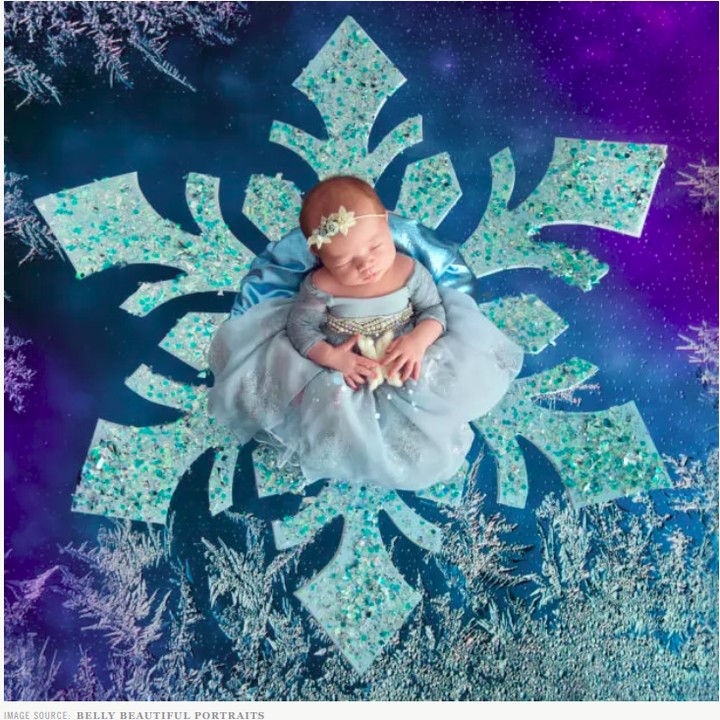 <p>Karen memang terkenal hobi memfoto bayi-bayi menggemaskan dengan berbagai kostum menarik terutama tokoh-tokoh dari Disney. (Foto: Belly Beautiful Portraits via Babble)</p>