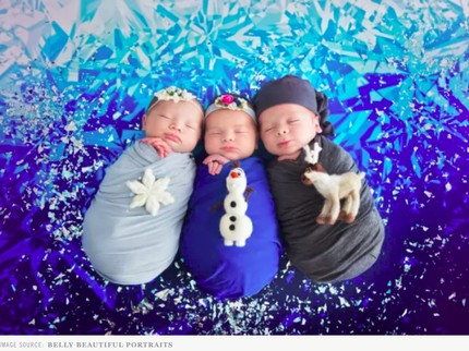 9 Foto Bayi Menggemaskan Saat Didandani Jadi Tokoh 'Frozen'