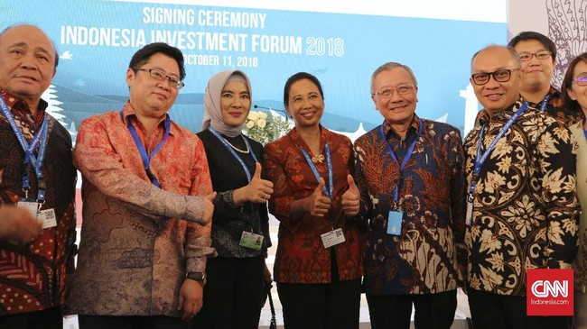 Sebanyak 14 BUMN meneken kesepakatan kerja sama investasi dan pembiayaan dengan investor dan lembaga keuangan senilai Rp202 triliun.