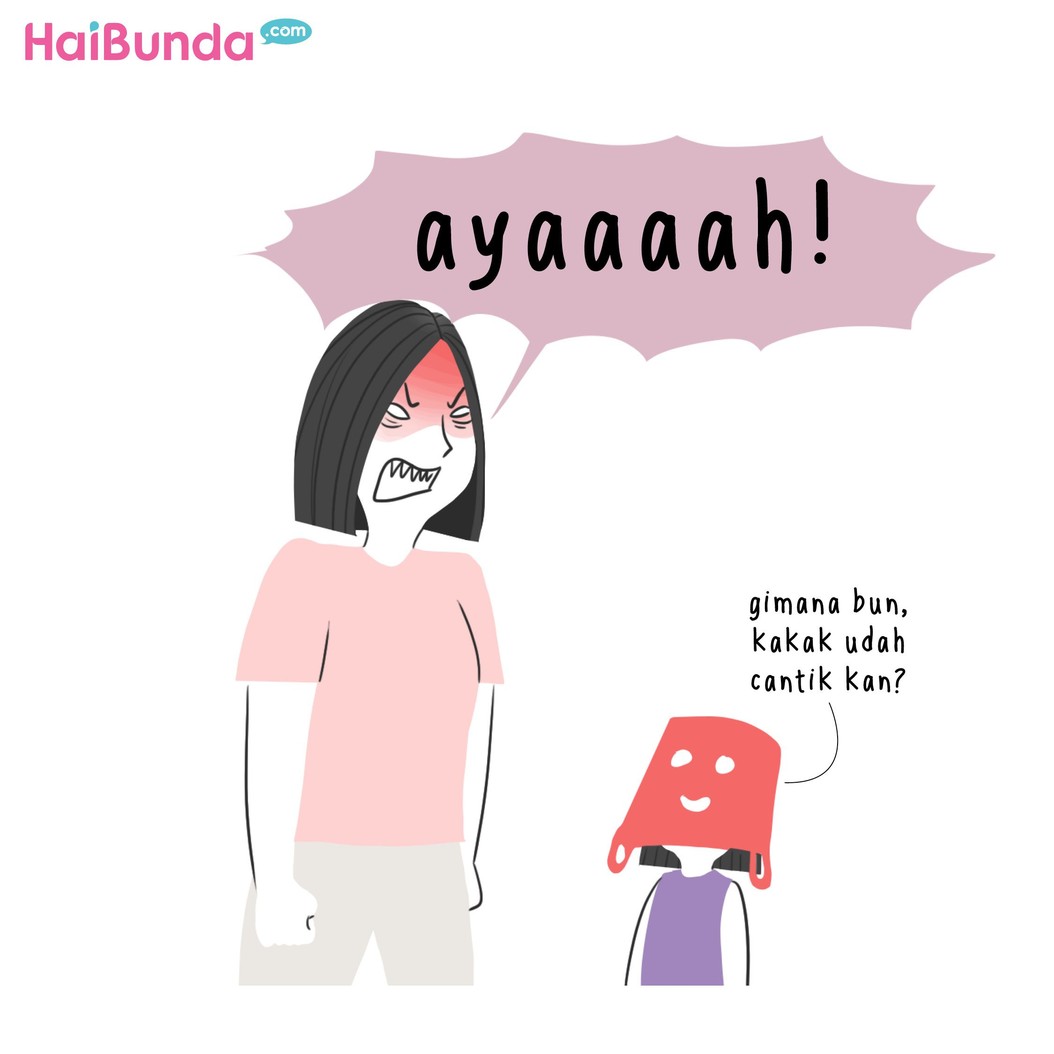 Begini reaksi ayah di komik ini saat bunda kepikiran jalani operasi plastik. Kalau Bunda bilang tertarik operasi plastik, kira-kira reaksi suami gimana nih?