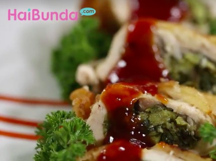 Resep Ayam Isi Bayam Jamur, Lezat Nan Sehat