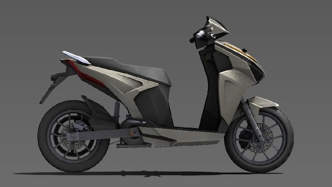 Ada detail yang berbeda pada skuter listrik Gesits dibanding model yang sudah diuji 1.200 km Jawa-Bali.