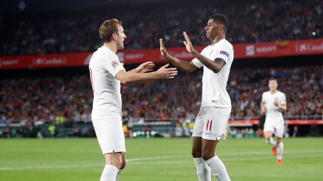 Berikut 5 fakta setelah timnas Inggris mengalahkan timnas Spanyol 3-2 di ajang UEFA Nations League di Stadion Benito Villamarin, Spanyol, Senin (15/10).
