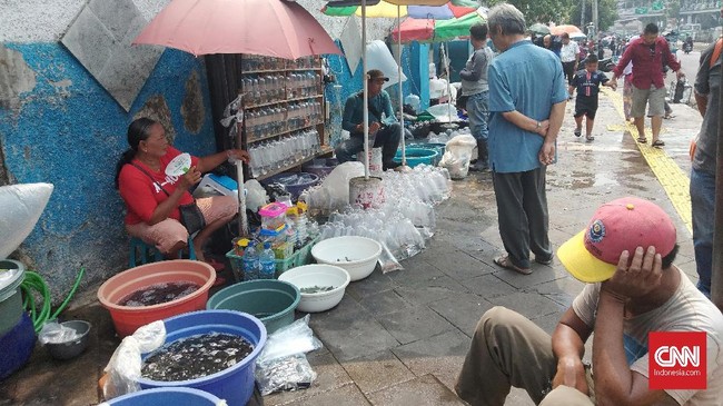 Lokasi tempat penggusuran pedagang ikan hias di Pasar Jatinegara, Jakarta Timur