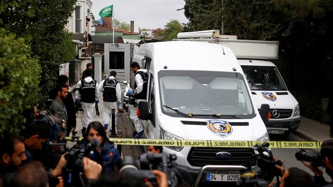 Pihak berwenang Turki telah tetapkan lima tersangka atas investigasi kasus hilangnya Jamal Khashoggi, wartawan Arab Saudi di konsulat di Istanbul.