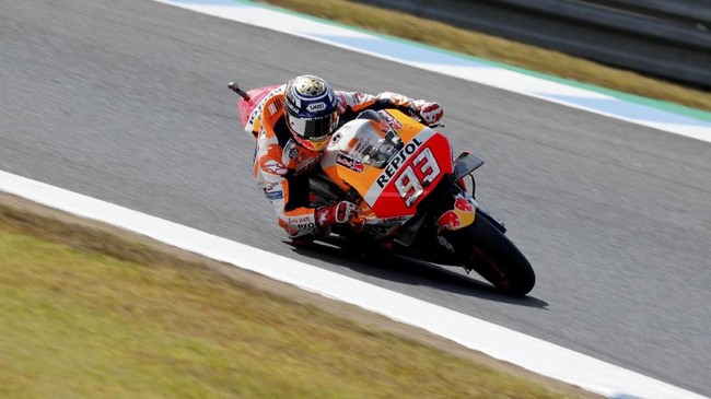 Juara dunia MotoGP 2018 Marc Marquez akan start terdepan pada MotoGP Australia 2018 karena menjadi yang tercepat di saat kualifikasi, Sabtu (27/10).