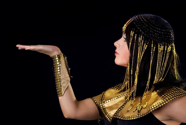 cleopatra Cleopatra type woman with eyes closed.