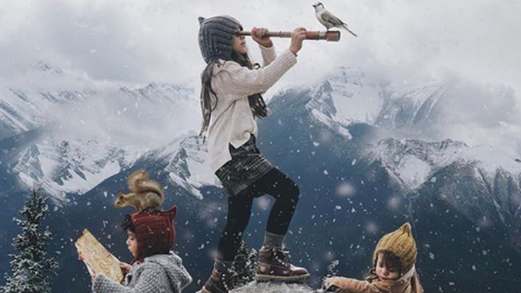Begini jadinya kalau orang tua kreatif 'menyulap' foto keluarganya menjadi ciamik.