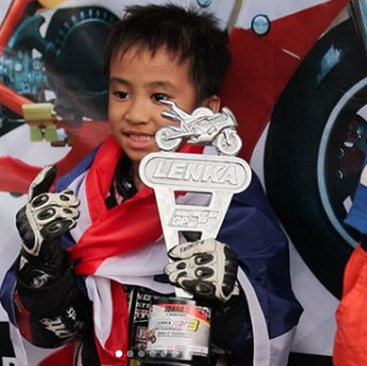 <p>Baru-baru ini, Winnie juga berhasil menyabet juara tiga di Lenka Mini GP di Jakarta. (Foto: Instagram @minimarquez_winnie93)</p>