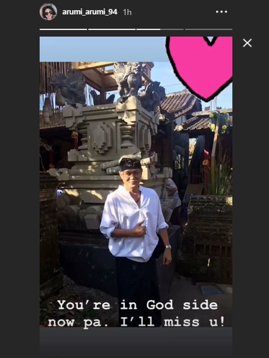 Kata Perpisahan Arumi Bachsin Arumi Bachsin baru saja kehilangan ayahandanya, Aries Aliruddin Bachsin, yang meninggal pada Jumat (26/10).