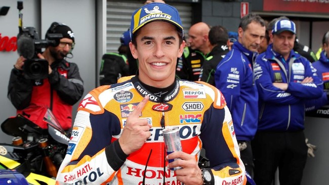 Marc Marquez menyebut Andrea Iannone sebagai pebalap yang diwaspadai jelang balap MotoGP Australia 2018, Minggu (28/10).