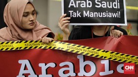 Protes Eksekusi TKI Tuti, Demonstran 'Segel' Kedubes Saudi
