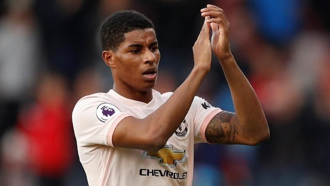 Marcus Rashford kembali mengukir catatan apik di Manchester United usai mencetak gol penentu kemenangan 2-1 atas Bournemouth diLiga Primer Inggris.