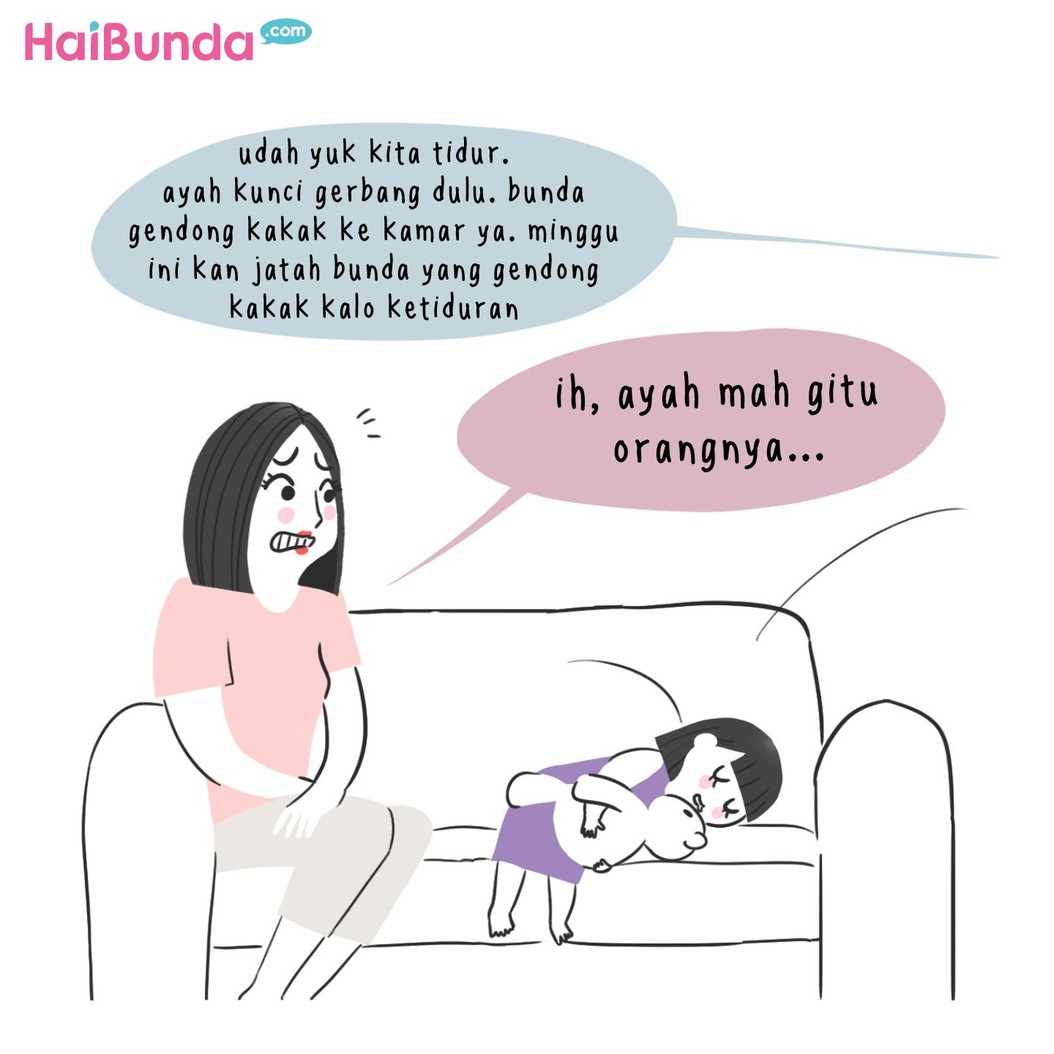Begini reaksi ayah dan bunda di komik ini saat ngomongin biaya sekolah anak. Kalau reaksi Bunda dan suami gimana saat membicarakan biaya sekolah anak?