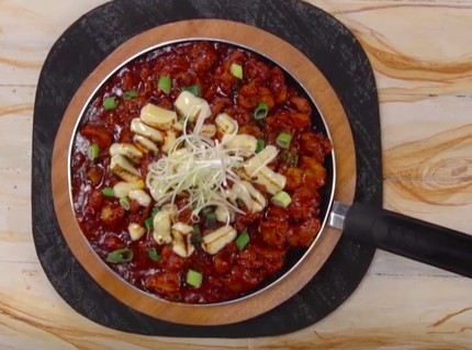 Resep Korean Fire Chicken Mozzarella, Menu Korea Kesukaan Bunda