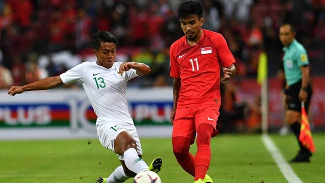 Gelandang Singapura Zulqarnaen Suzliman bangga bisa membuat winger Timnas Indonesia Febri Hariyadi tidak berkutik dalam duel kedua tim di Stadion Nasional.