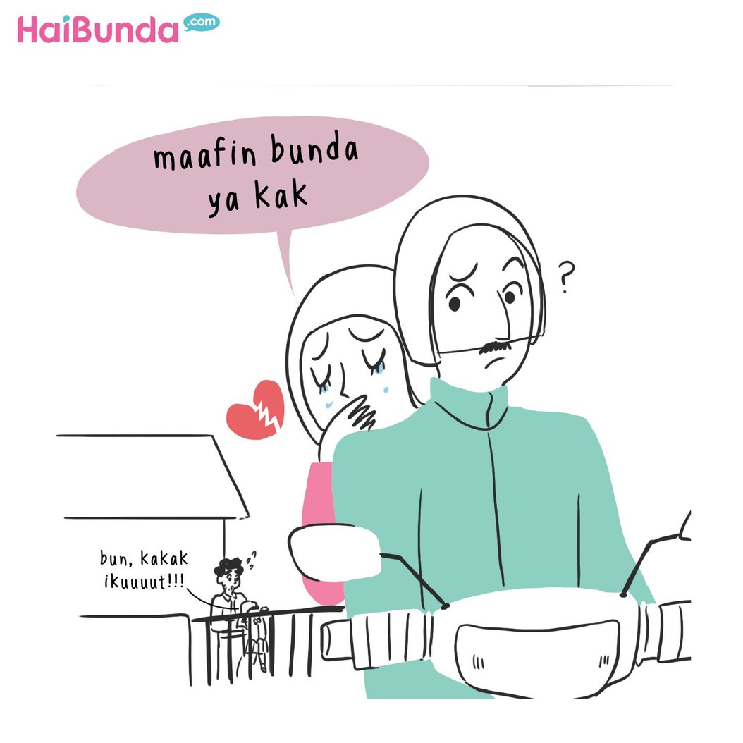 Beberapa hal bisa bikin bunda di komik ini sedih. Untuk Bunda, hal-hal apa sih yang biasanya bikin sedih? Share yuk di kolom komentar.