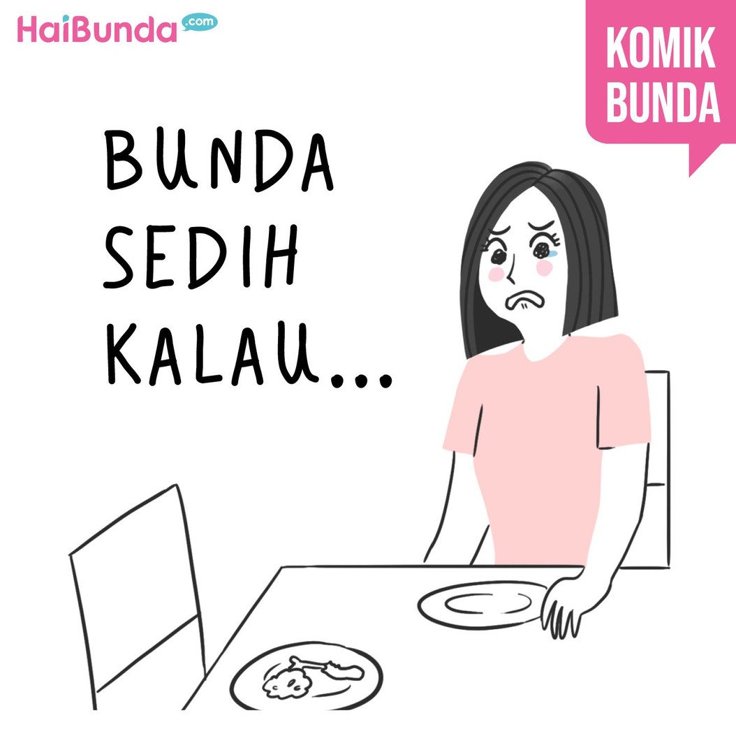 Beberapa hal bisa bikin bunda di komik ini sedih. Untuk Bunda, hal-hal apa sih yang biasanya bikin sedih? Share yuk di kolom komentar.