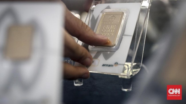 Harga emas Antam stagnan dua hari berturut-turut di posisi Rp939 ribu per gram pada Jumat (4/11).