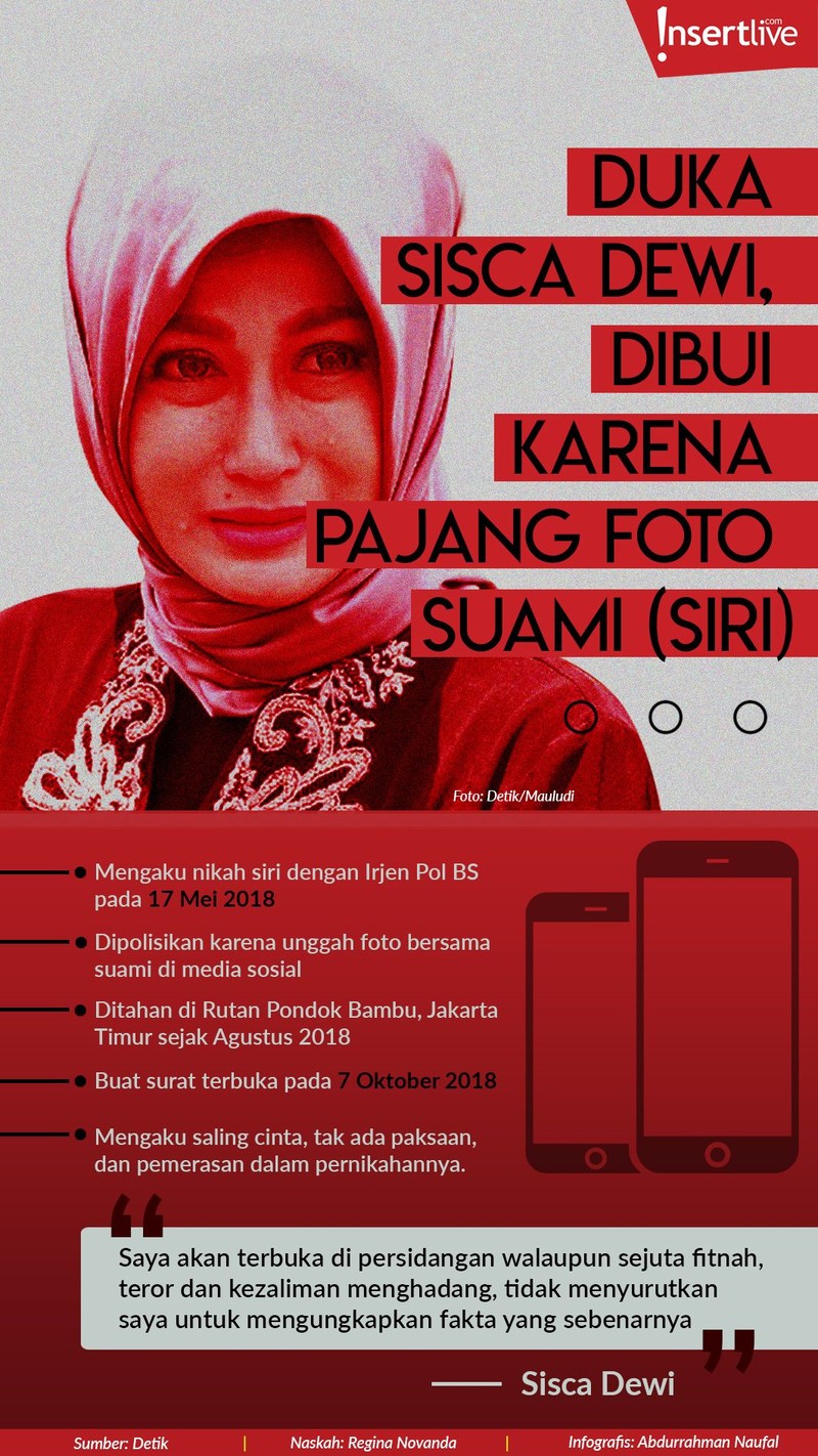 Sisca Dewi harus merasakan tidur di balik jeruji besi&comma; setelah memajang foto suami siri di media sosial&period;