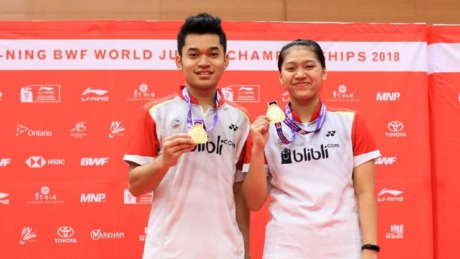 Indonesia meraih satu medali emas di Kejuaraan Dunia Bulutangkis Junior 2018 di Kanada melalui nomor ganda campuran, Leo Rolly Carnando/Indah Cahya Sari Jamil.