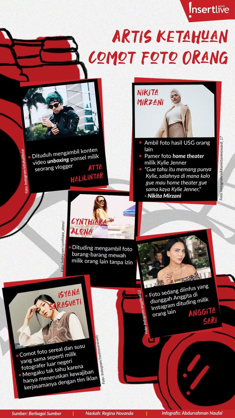 Daftar artis yang ketahuan comot foto orang lain