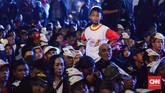 FOTO: Geliat Relawan Bertopeng Jokowi Ribuan relawan dengan menggunakan topeng Jokowi dilantik Presiden petahana RI Jokowi sebagai bagian dari tim kemenangan untuk Pilpres 2019.