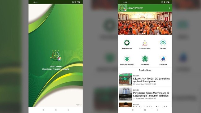 Aplikasi smart pakem telah diluncurkan namun beberapa fitur masih belum bisa berjalan dan aplikasi tidak stabil.