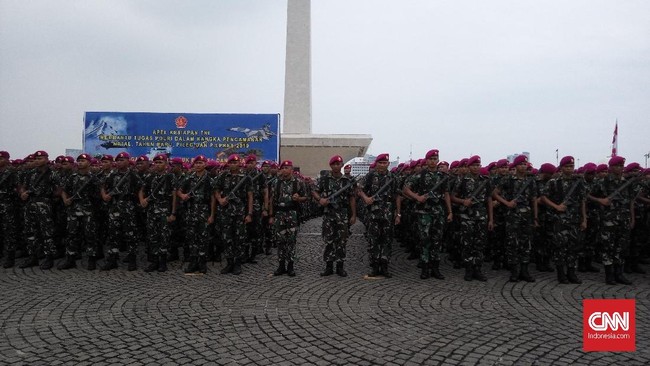Tito mengatakan selama dua tahun menjabat sebagai Kapolri, apel dengan anggota terbanyak baru terjadi kali ini.