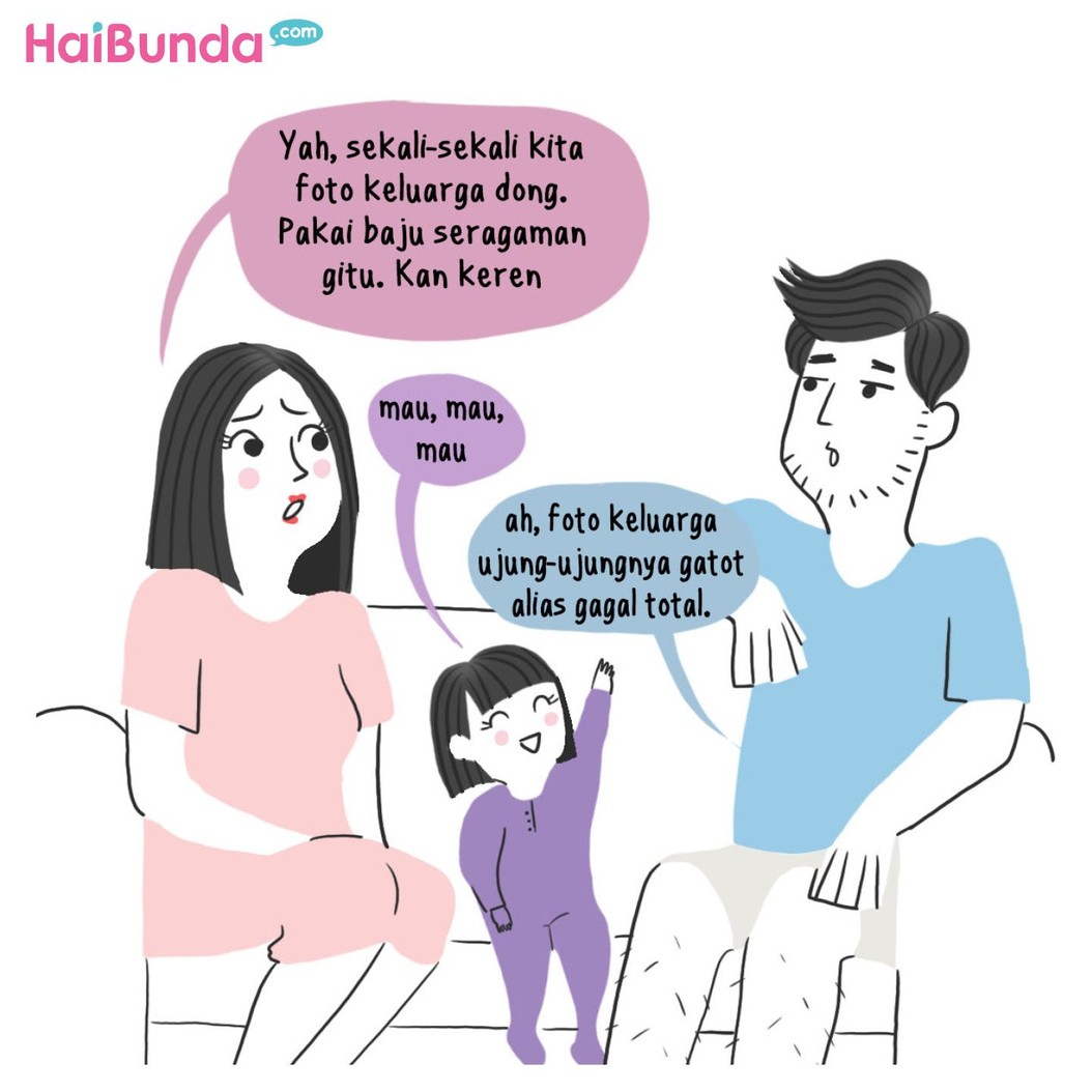 Begini cerita keluarga Bunda di komik ini untuk dapat foto keluarga yang kece. Di keluarga Bunda dan Ayah, ada cerita apa terkait foto keluarga? Share yuk.