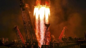 FOTO: Roket Soyuz MS-11 Melesat Membelah Angkasa