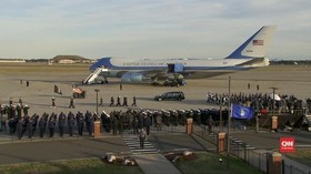 VIDEO: Jasad George HW Bush Tiba di Perhentian Pertama