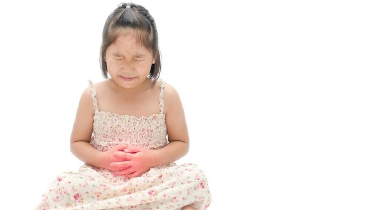 fat boy suffer stomach and sit in toilet, diarrhea constipation and health concept