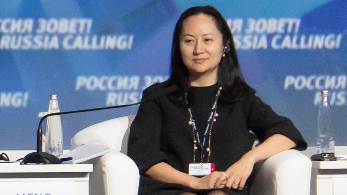 Meng Wanzhou, Executive Board Director of the Chinese technology giant Huawei, attends a session of the VTB Capital Investment Forum 