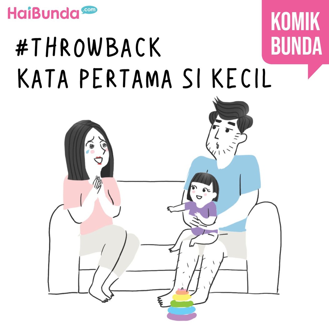 Begini perasaan Bunda di komik ini saat dengar kata pertama yang diucapkan anak. Kata pertama si kecil apa, Bun, dan gimana perasaan Bunda saat mendengarnya?
