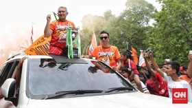 Pentolan The Jakmania dan Viking Mesra Tonton Indonesia vs Curacao
