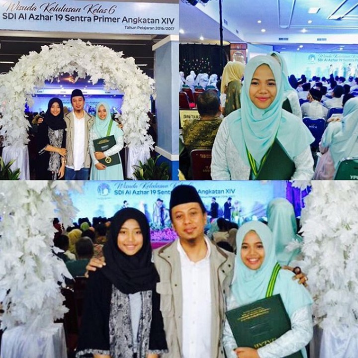 <p>Momen <a href="https://hot.detik.com/celeb/4346773/bebi-silvana-tegaskan-tidak-dipoligami-opick" target="_blank">Opick</a> menghadiri wisuda kelulusan SD Aina Rahma Ramadana Firdaus, yang ditemani Ghania De Salma Firdaus. (Foto: Instagram @opick_tomboati)</p>