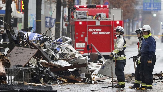 FOTO: Reruntuhan Pub di Sapporo yang Hancur karena Ledakan